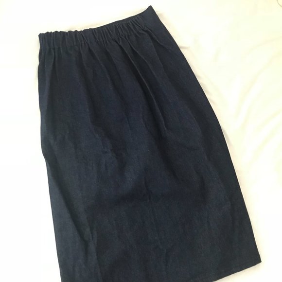 Denim midi slit skirt - Picture 2 of 2